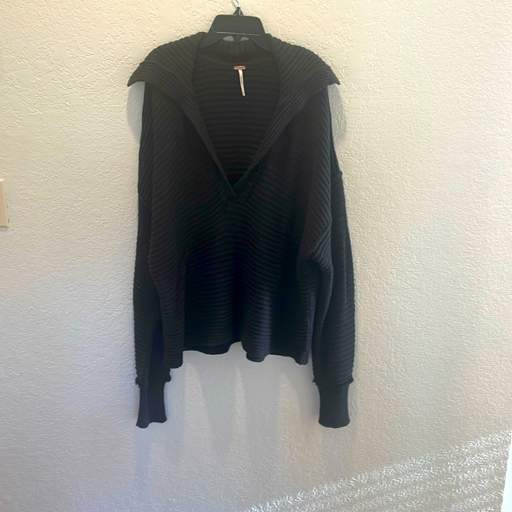 Free People sweater, black, medium
